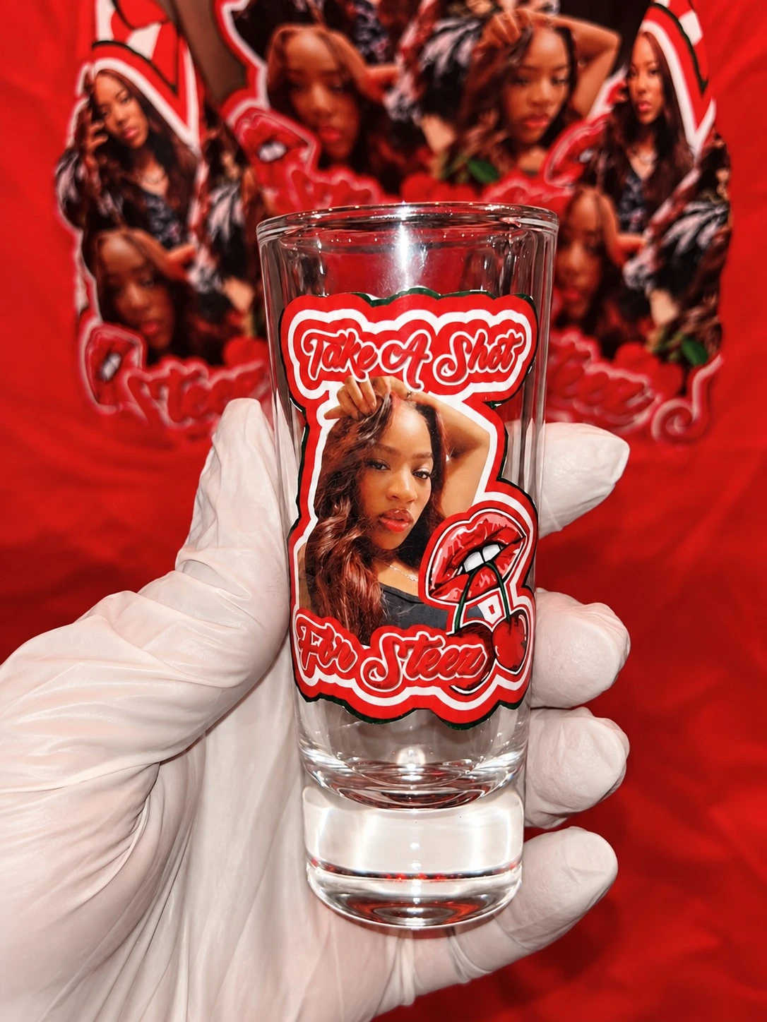 Personalized birthday shot glass