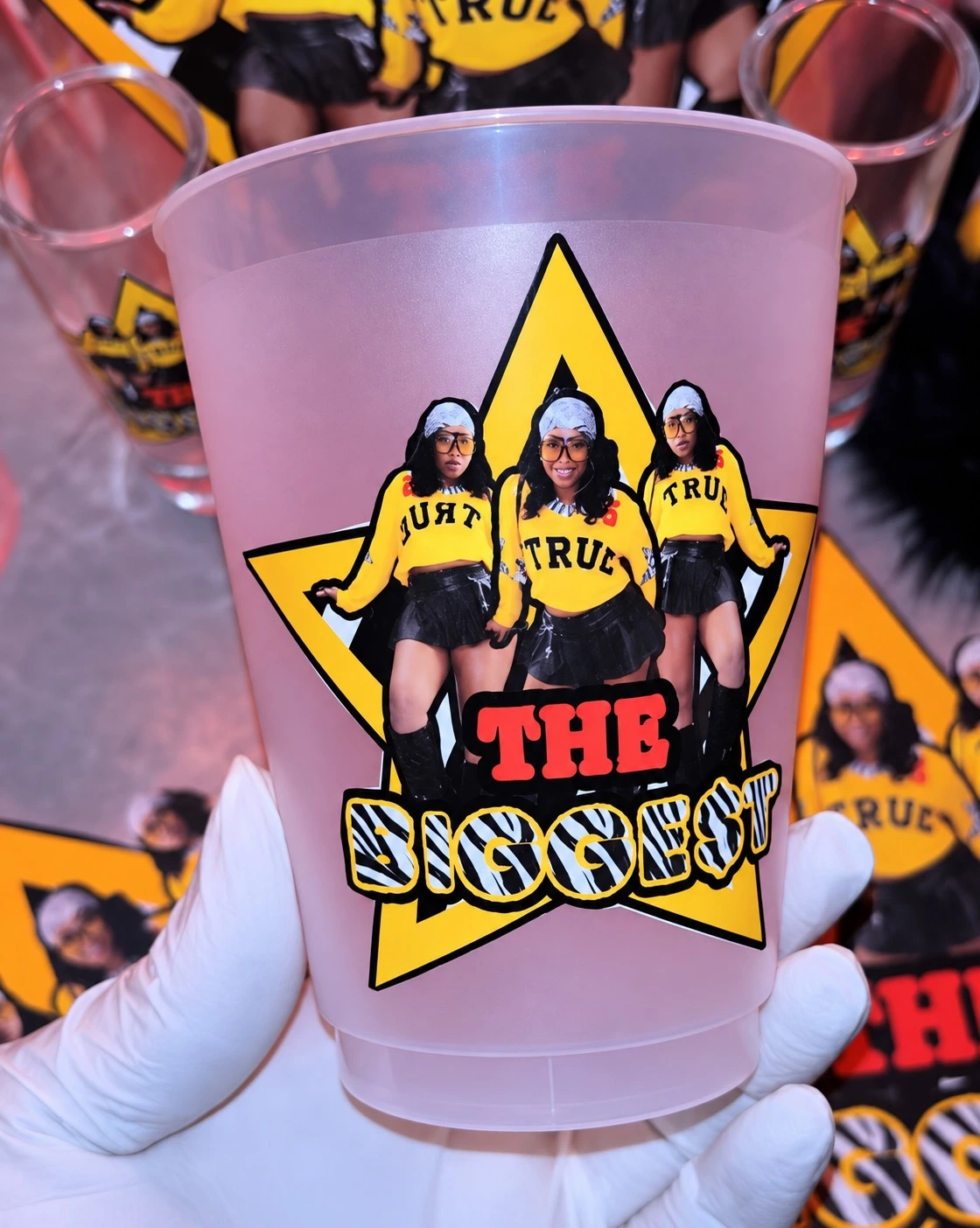 Frosted custom birthday cup